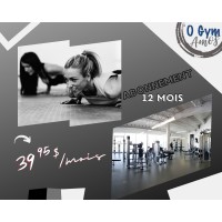 Abonnement accès gym - 12 mois