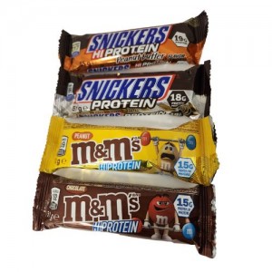 barre de chocolat protéinée - M&M et Snickers 